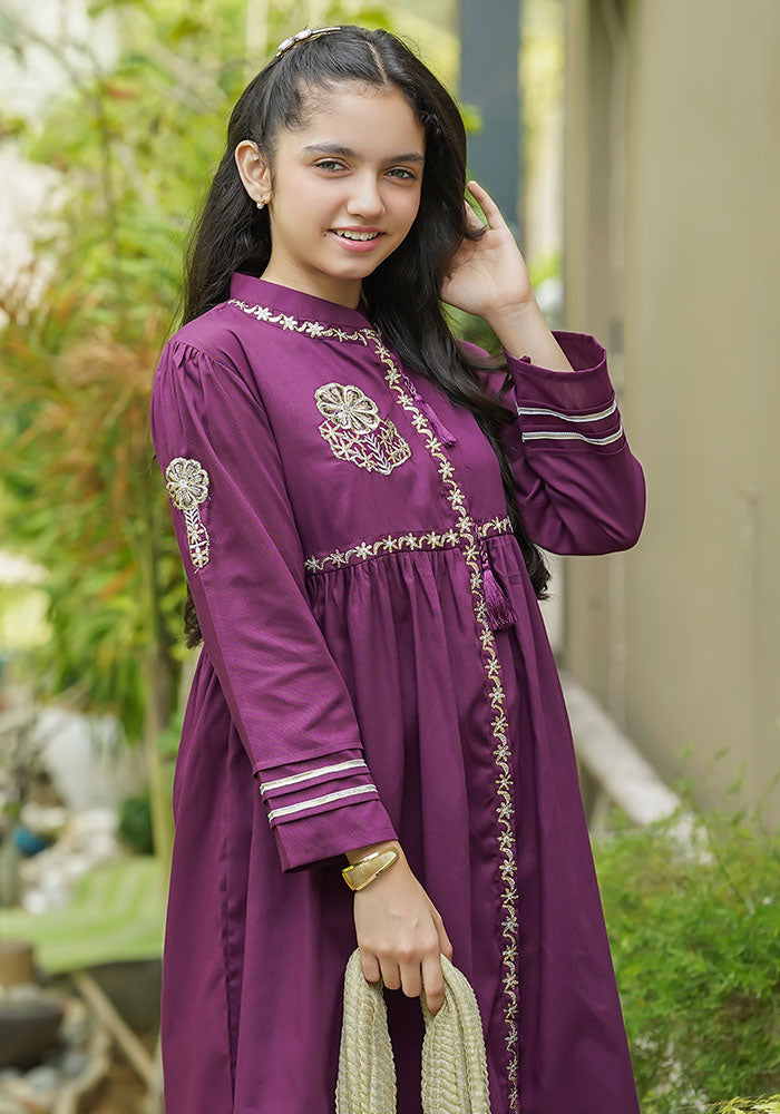 Cotton Embroidered 3 Pc Suit - Wear Ochre