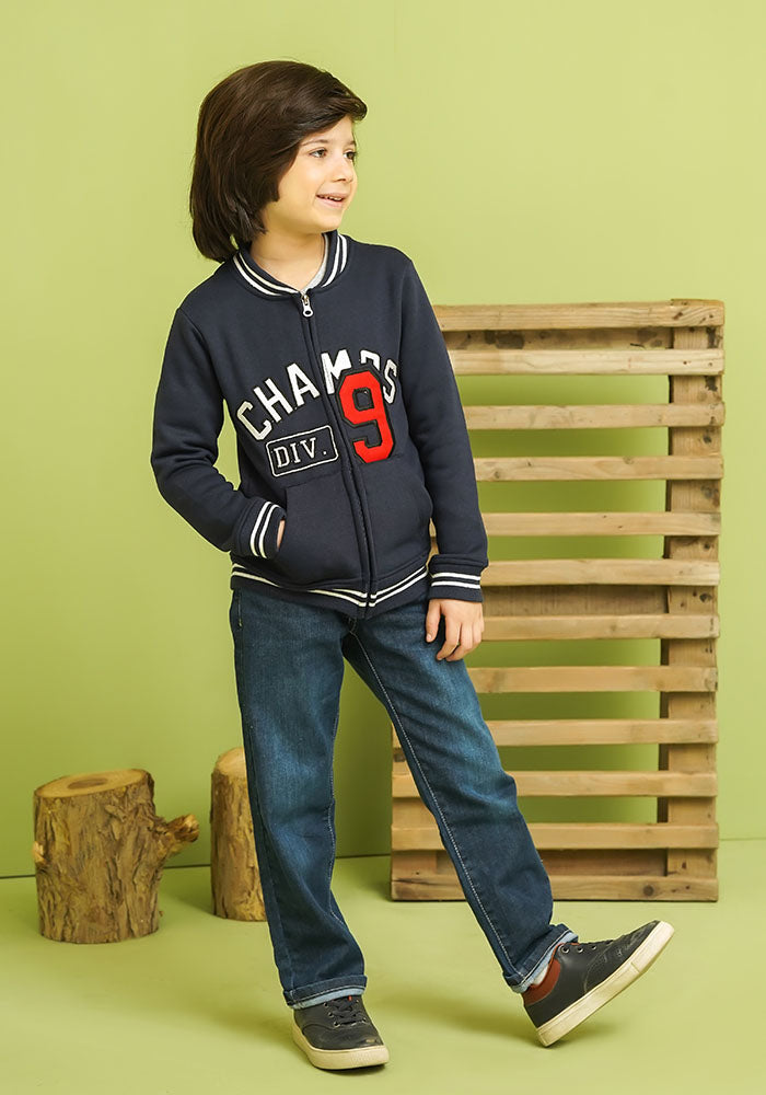 Fleece Embroidered Jacket - Wear Ochre