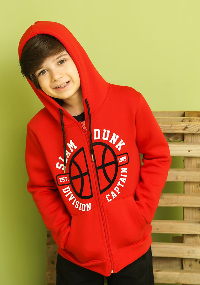 Fleece Printed Hoodie - Wear Ochre