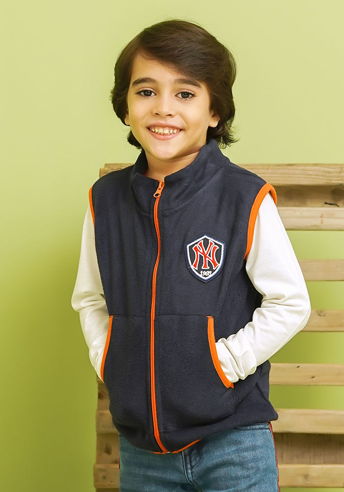 Polar Fleece Sleeveless Jacket - Wear Ochre