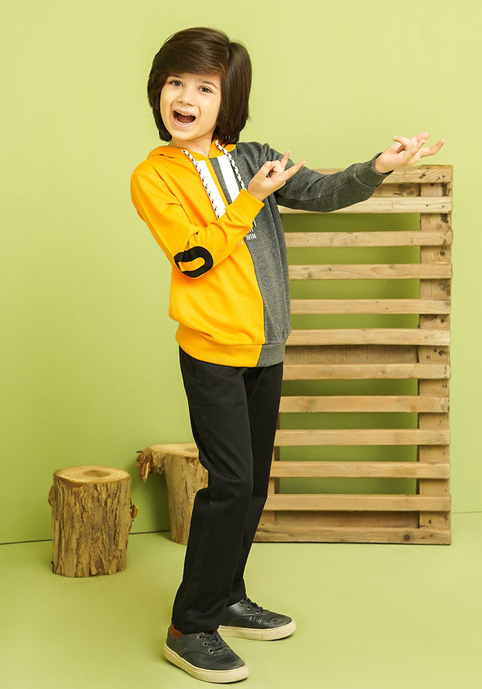 Terry Printed Hoodie - Wear Ochre