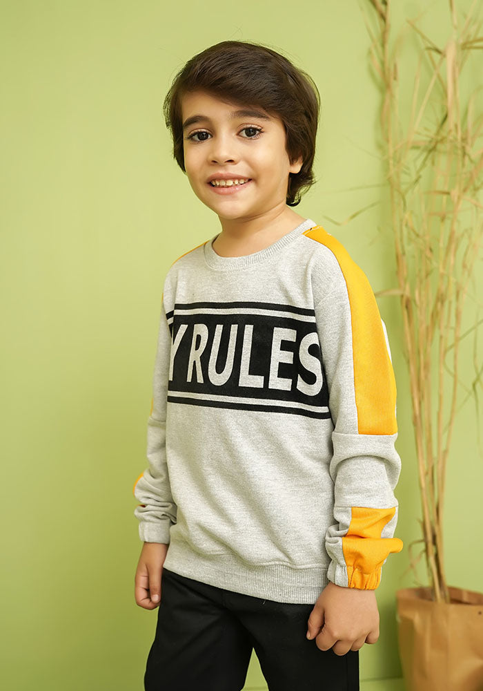 Terry Printed Sweatshirt - Wear Ochre