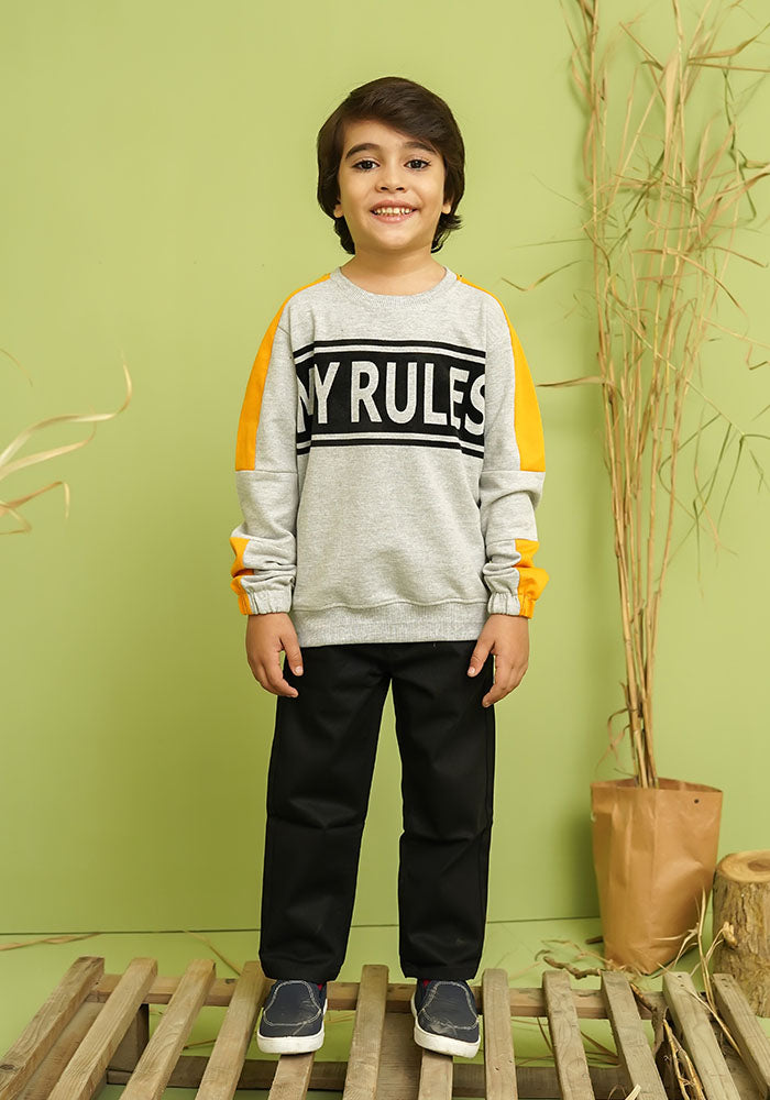 Terry Printed Sweatshirt - Wear Ochre