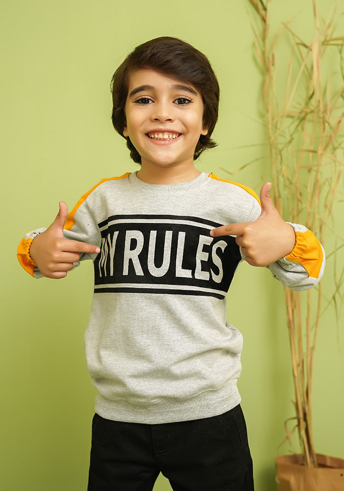 Terry Printed Sweatshirt - Wear Ochre