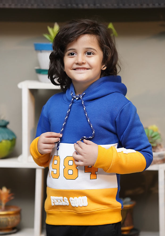 Fleece Printed Hoodie - Wear Ochre