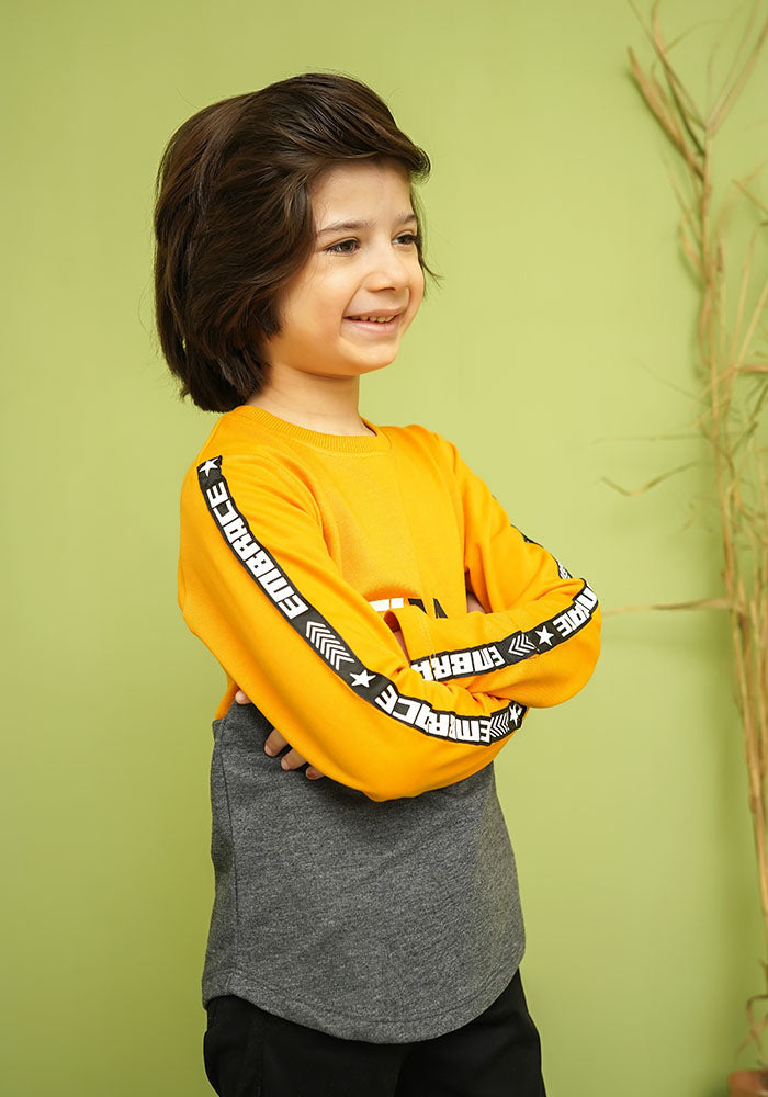 Terry Printed T-Shirt - Wear Ochre