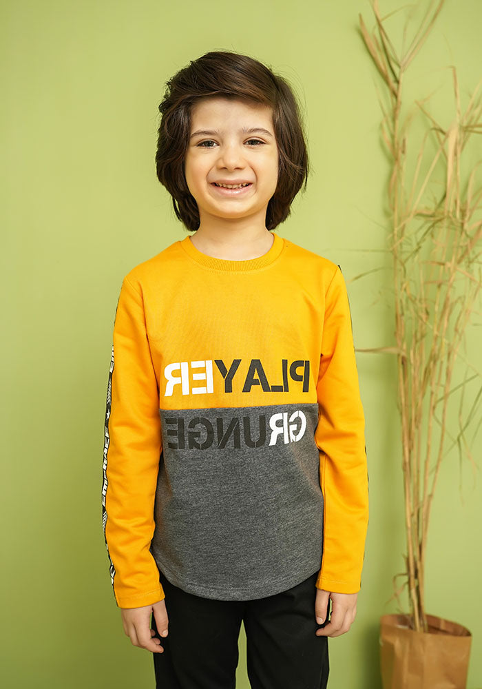 Terry Printed T-Shirt - Wear Ochre