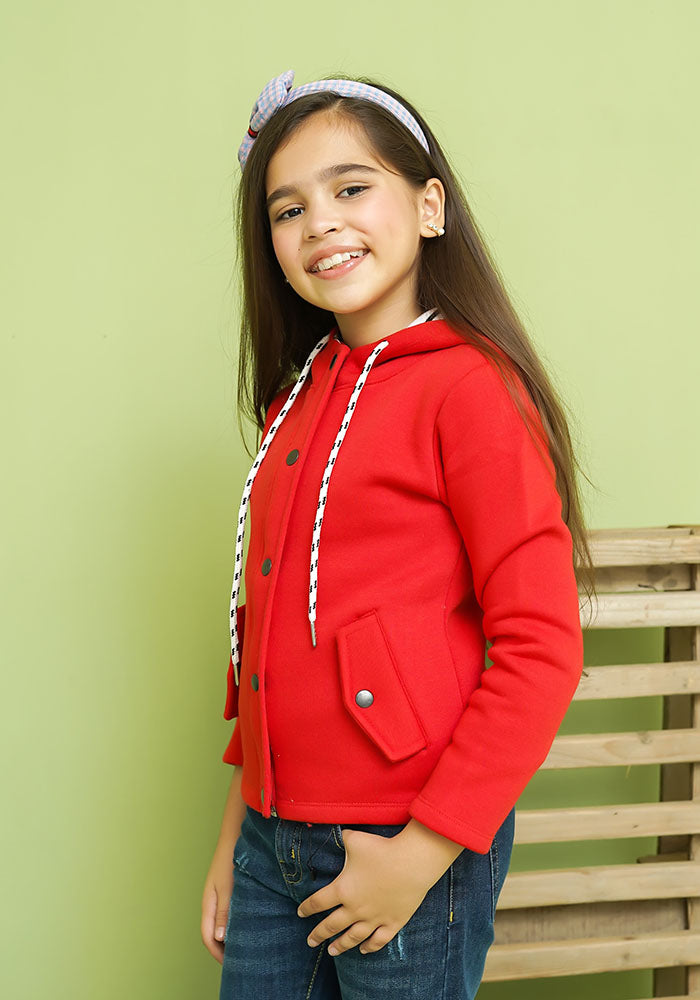 Fleece Hooded Coat - Wear Ochre