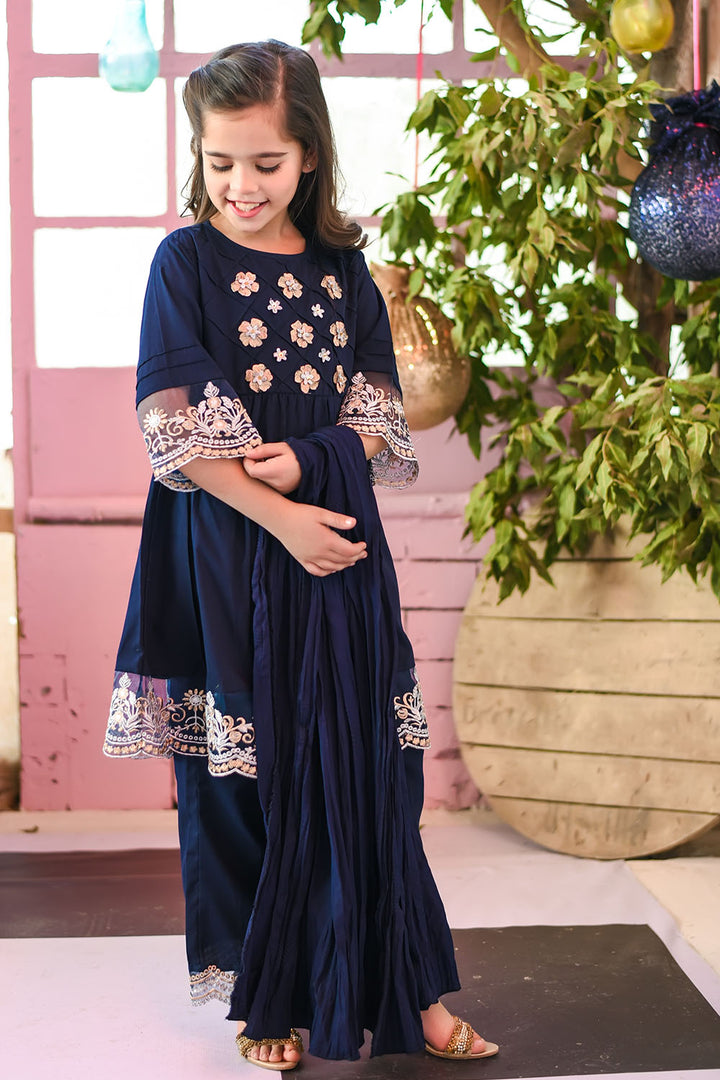 Cotton Embroidered 3 Pc Suit - Wear Ochre