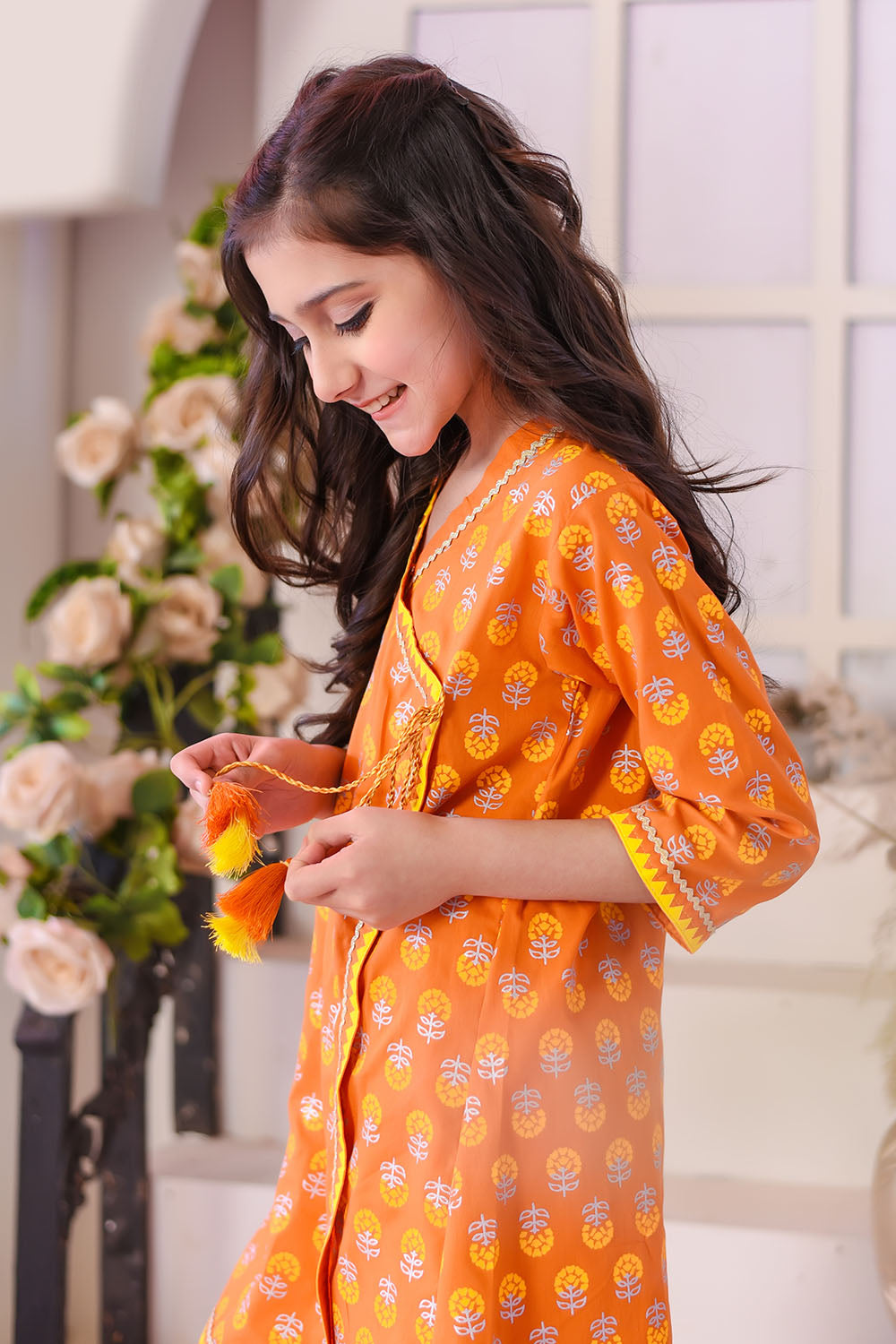 Cotton Printed 3 Pc Suit - Wear Ochre