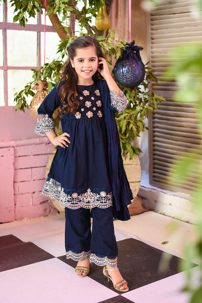 Cotton Embroidered 3 Pc Suit
