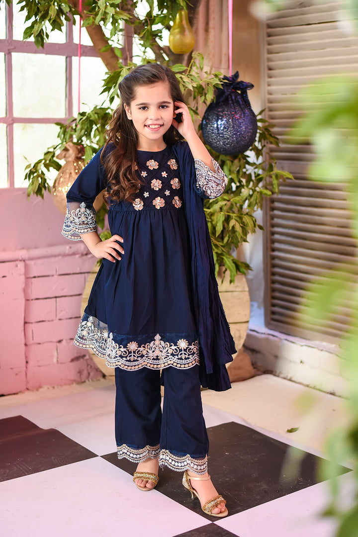 Cotton Embroidered 3 Pc Suit - Wear Ochre