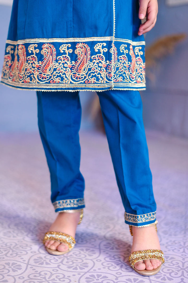 Cotton Embroidered 3 Pc Suit - Wear Ochre