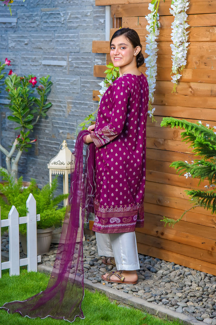 Cotton Printed 3 Pc Suit - Wear Ochre
