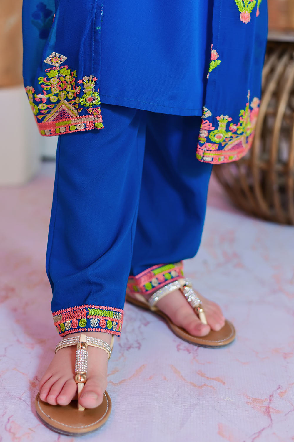 Chiffon Embroidered 3 Pc Suit - Wear Ochre