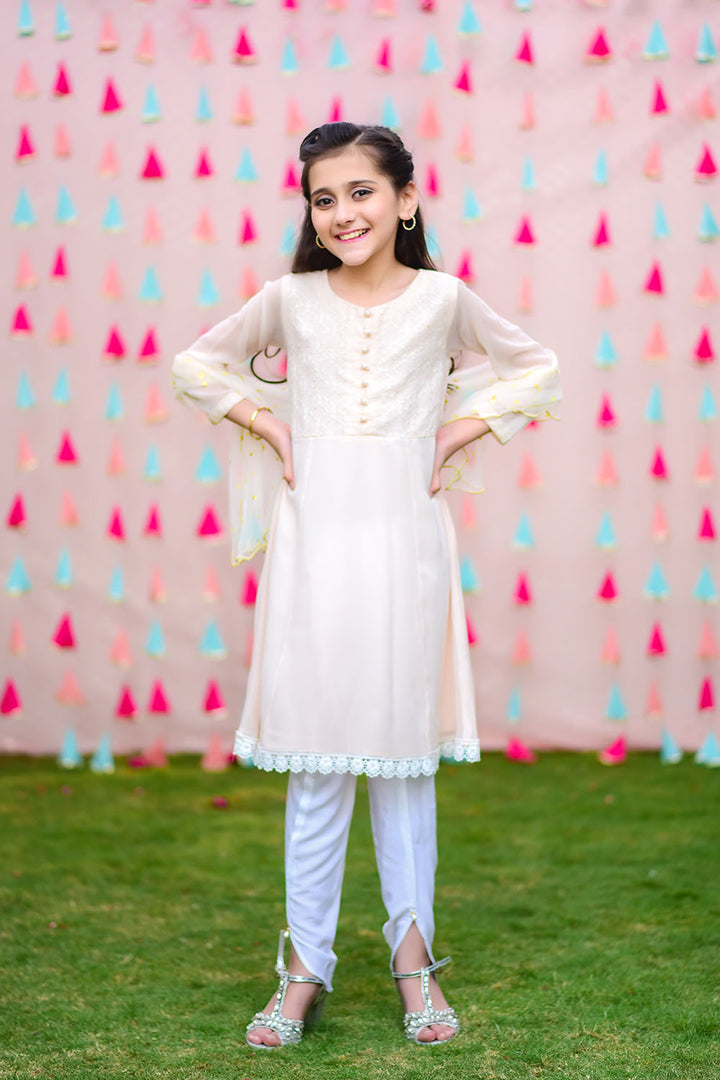 Chiffon Embroidered 3 Pc Suit - Wear Ochre