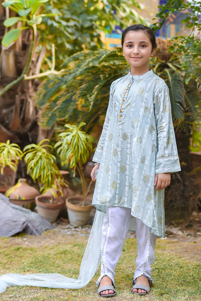 Cotton Silk Printed 3 Pc Suit