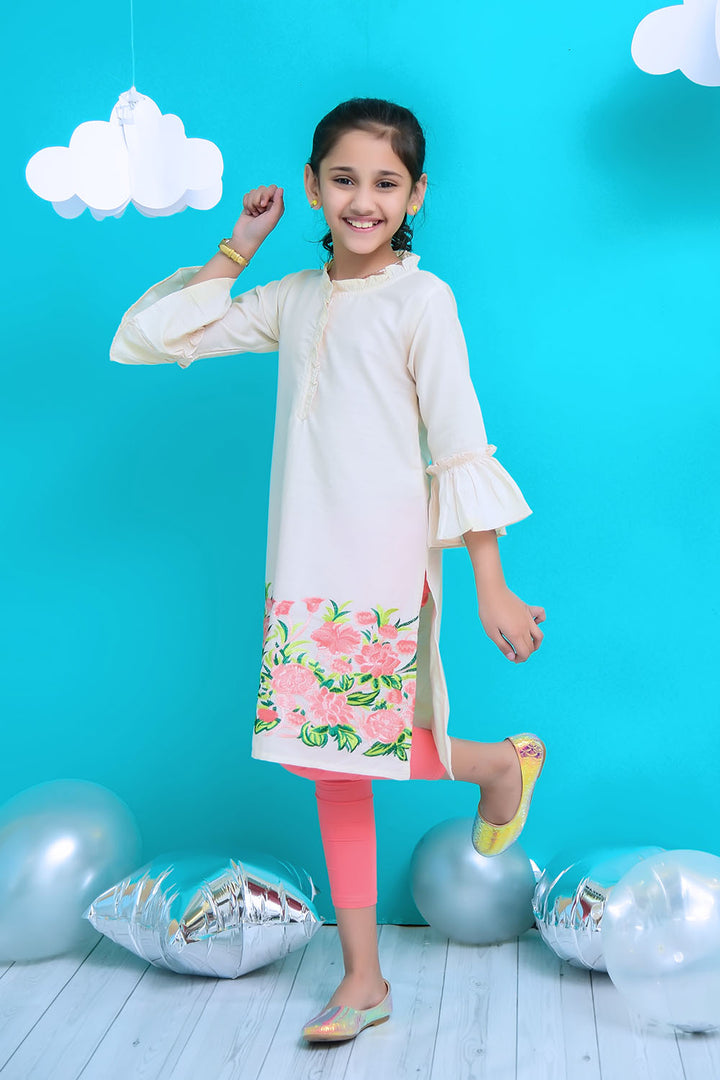 Cotton Embroidered Kurta - Wear Ochre