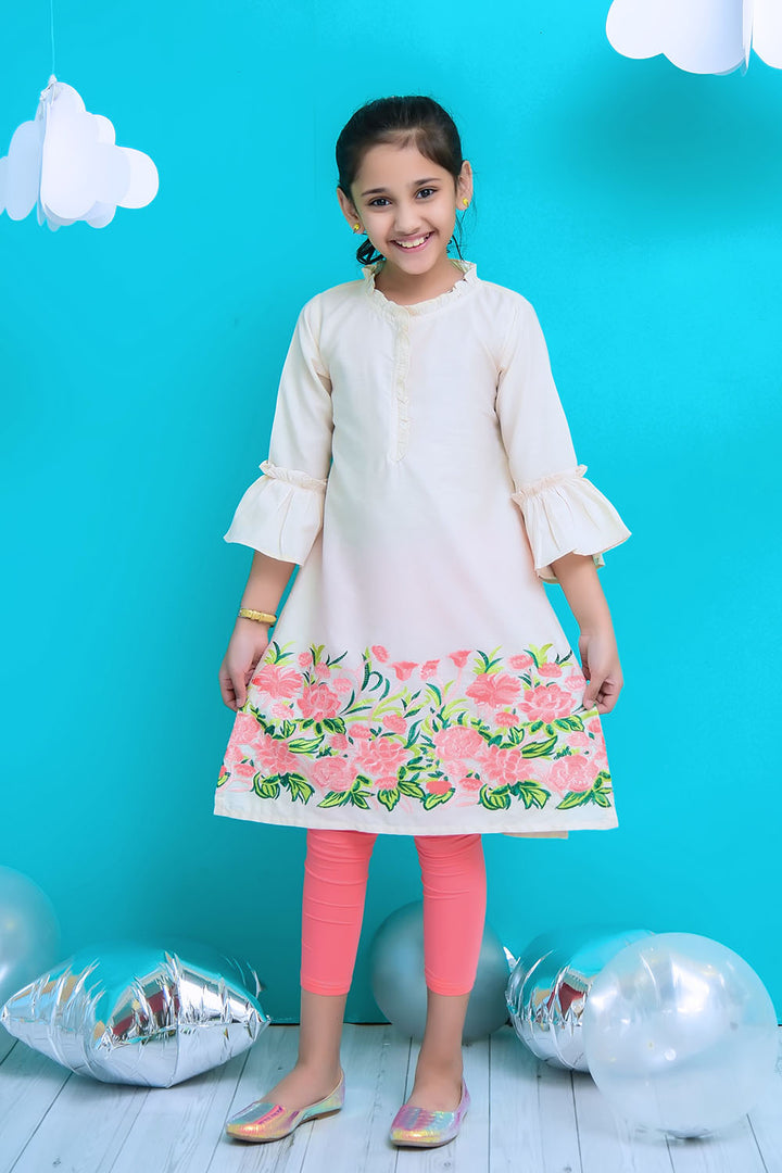 Cotton Embroidered Kurta - Wear Ochre