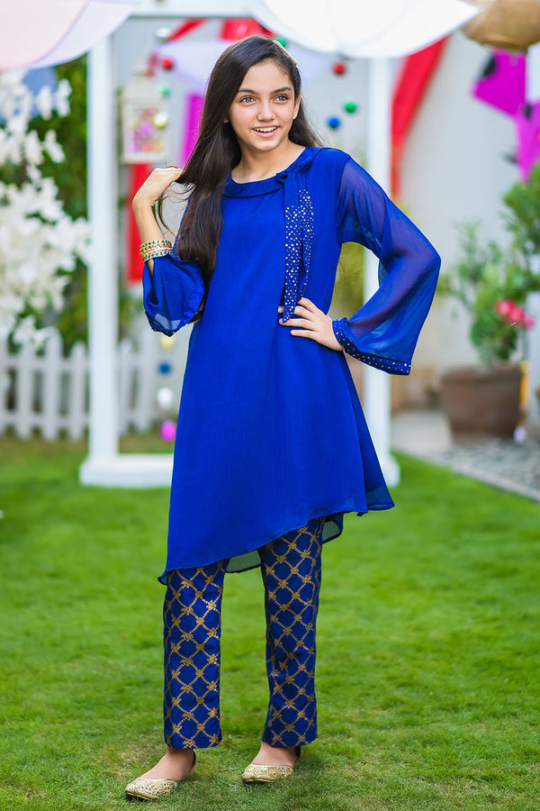 Chiffon Printed 2 Pc Suit - Wear Ochre