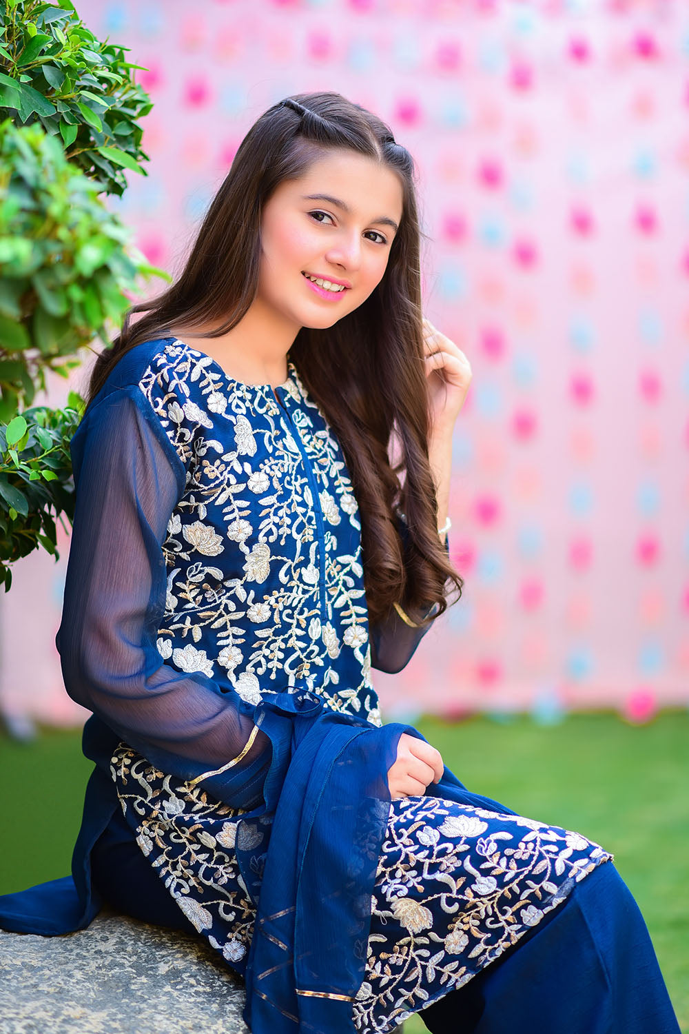 Chiffon Embroidered 3 Pc Suit - Wear Ochre