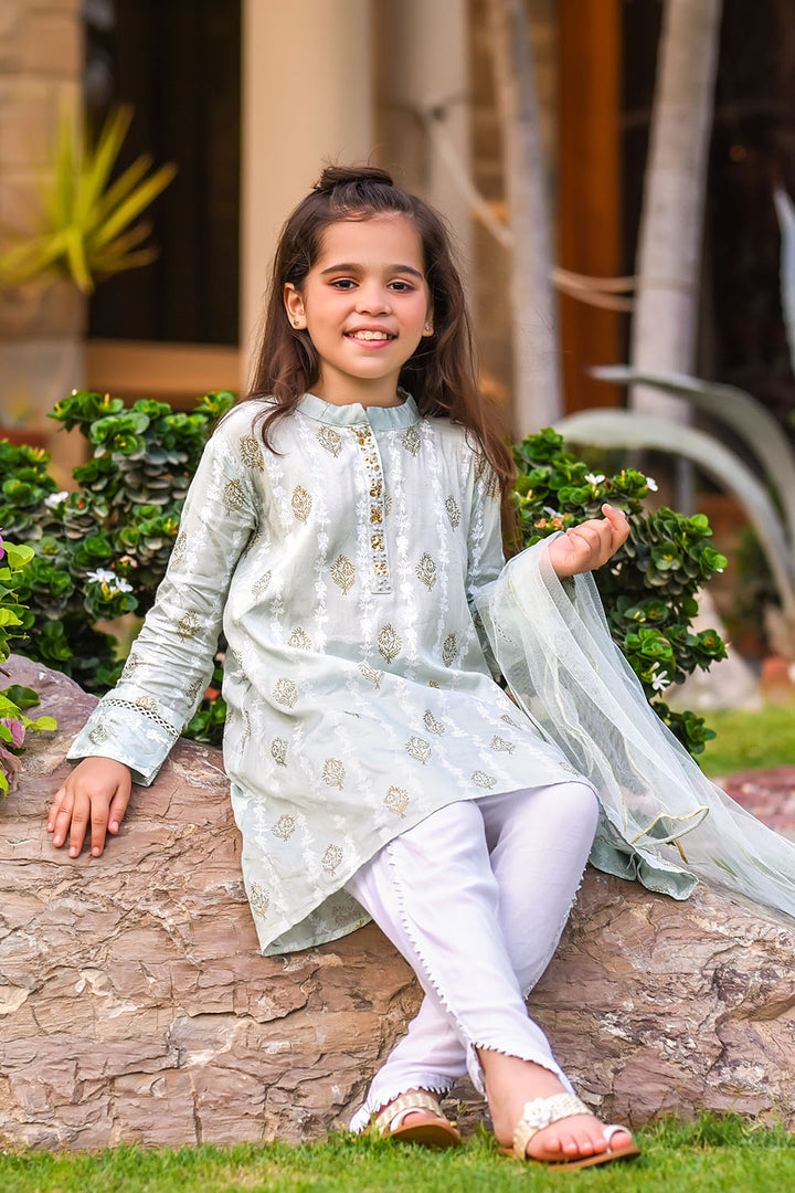 Cotton Silk Printed 3 Pc Suit - Wear Ochre