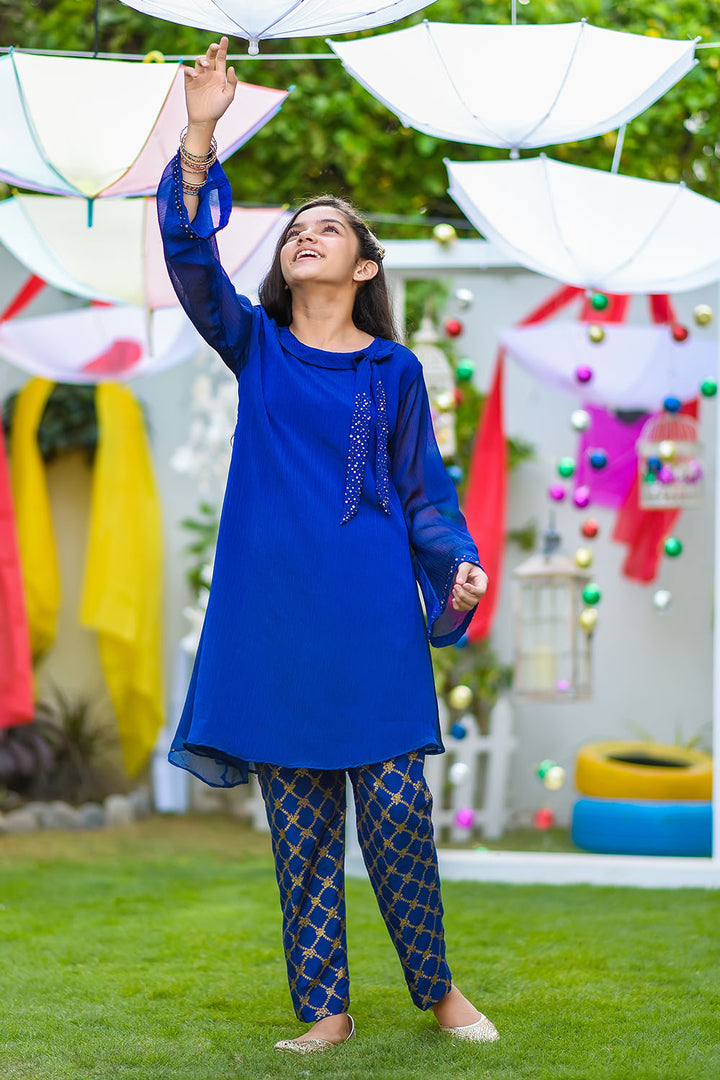 Chiffon Printed 2 Pc Suit - Wear Ochre