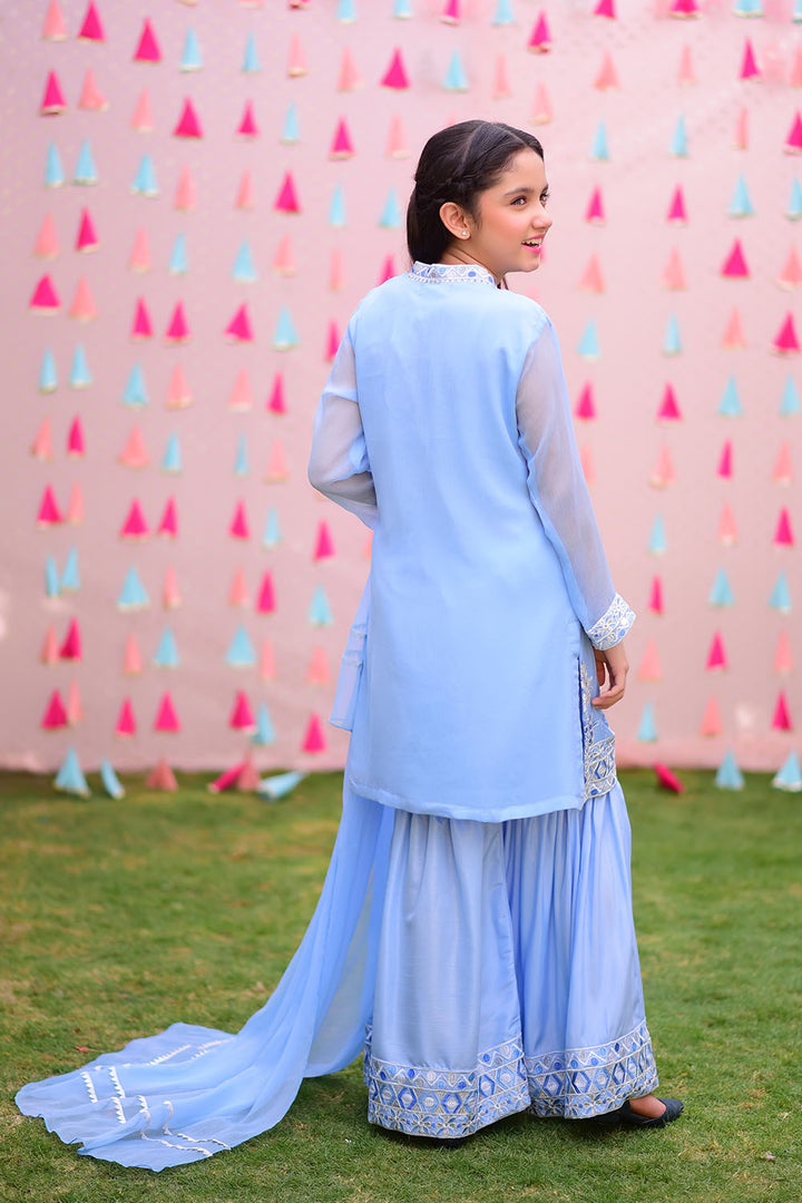 Chiffon Embroidered 3 Pc Suit - Wear Ochre