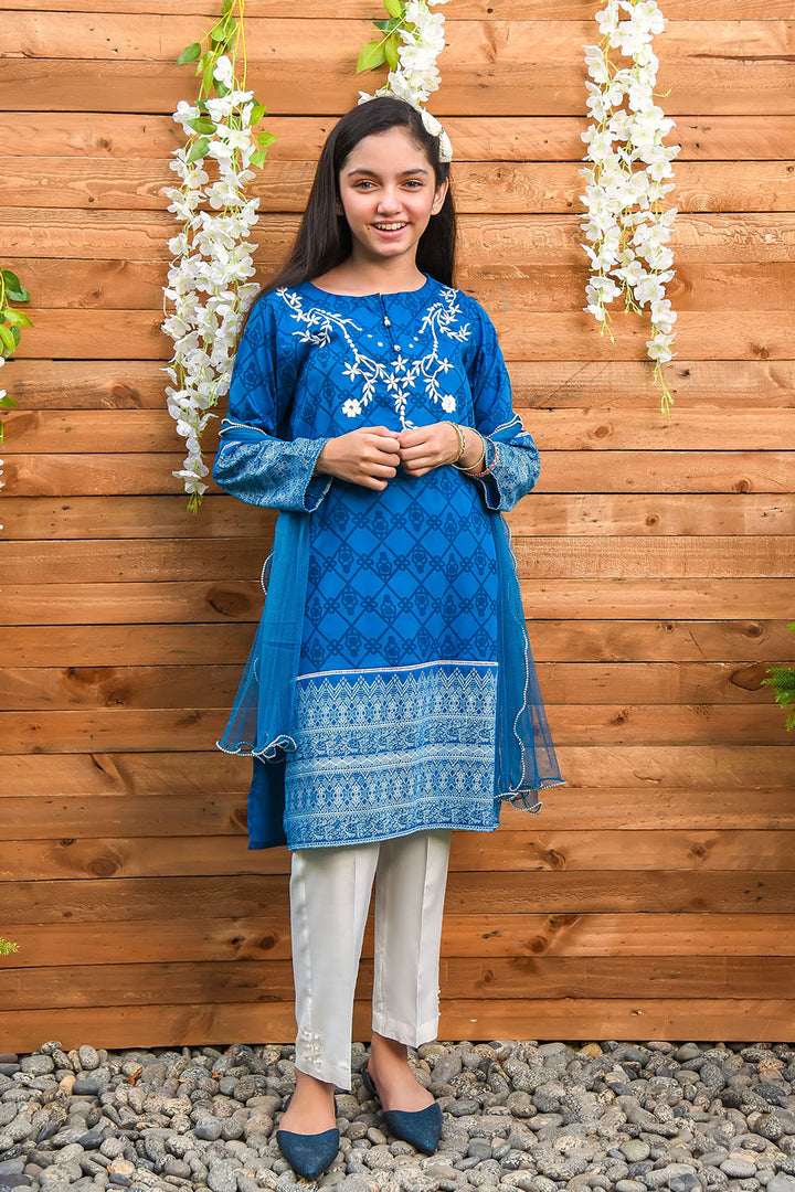 Cotton Printed 3 Pc Suit - Wear Ochre
