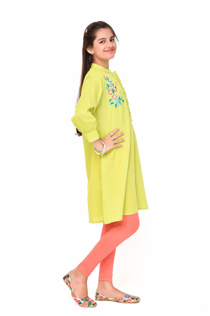 Cotton Embroidered Kurta - Wear Ochre