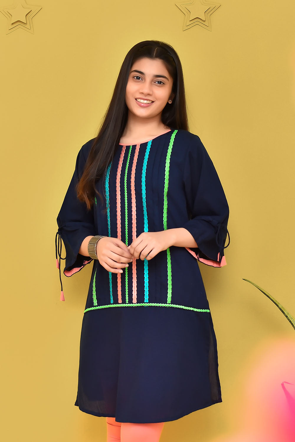 Cotton Embroidered Kurta - Wear Ochre