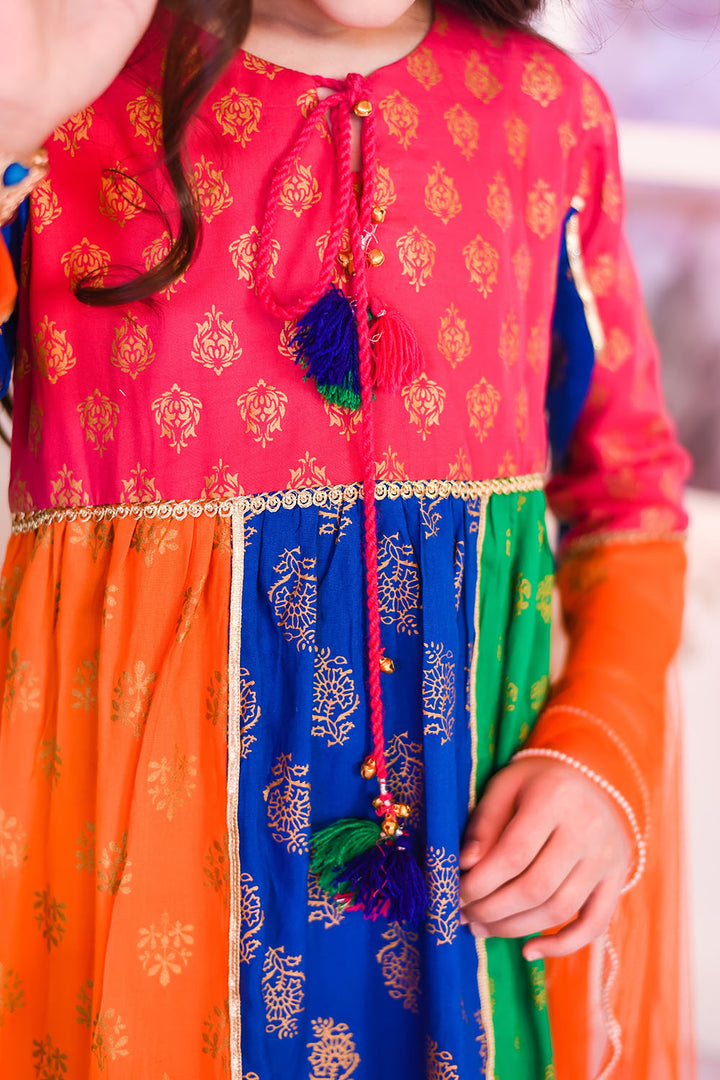 Linen Printed 3 Pc Suit - Wear Ochre