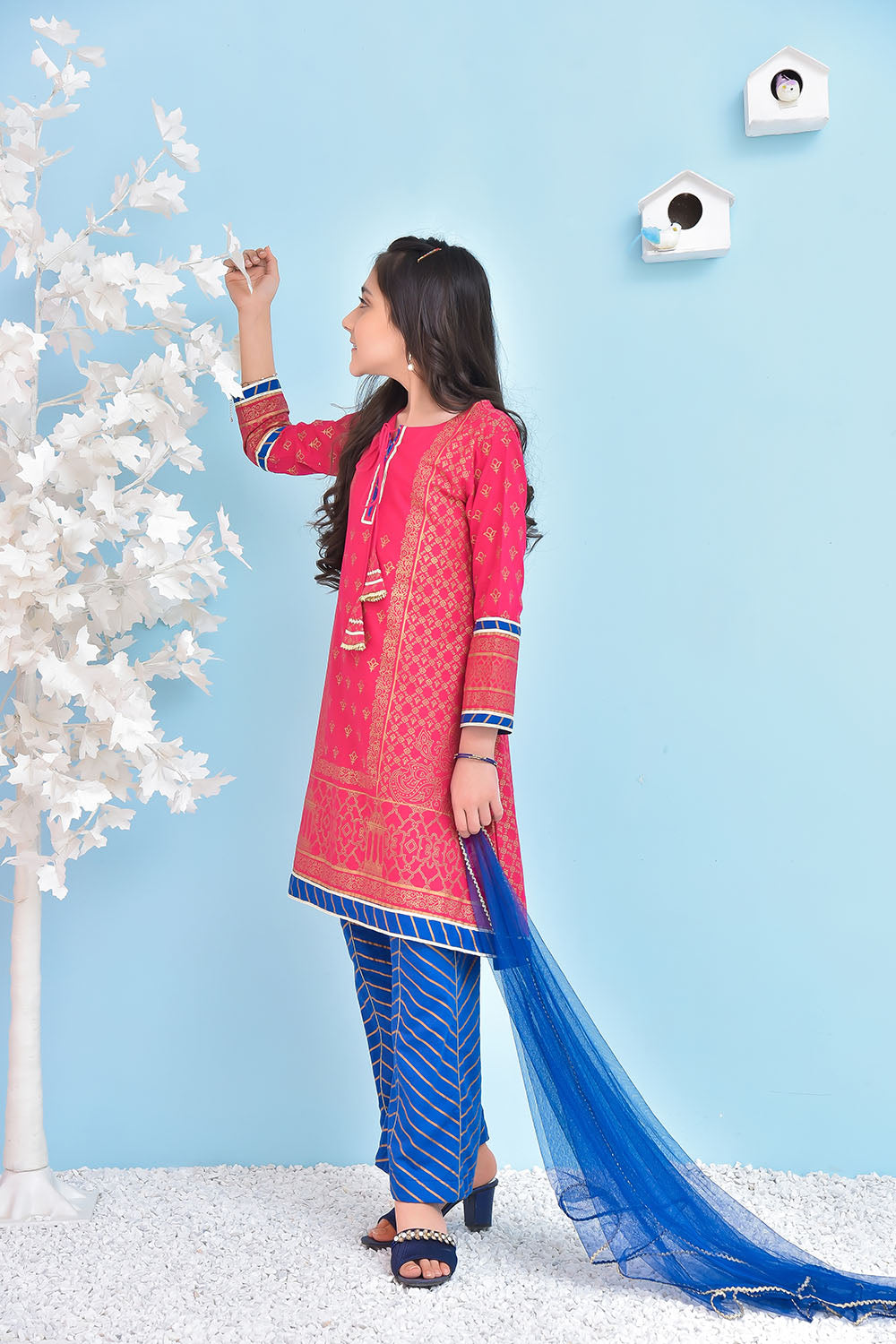 Cotton Printed 3 Pc Suit - Wear Ochre