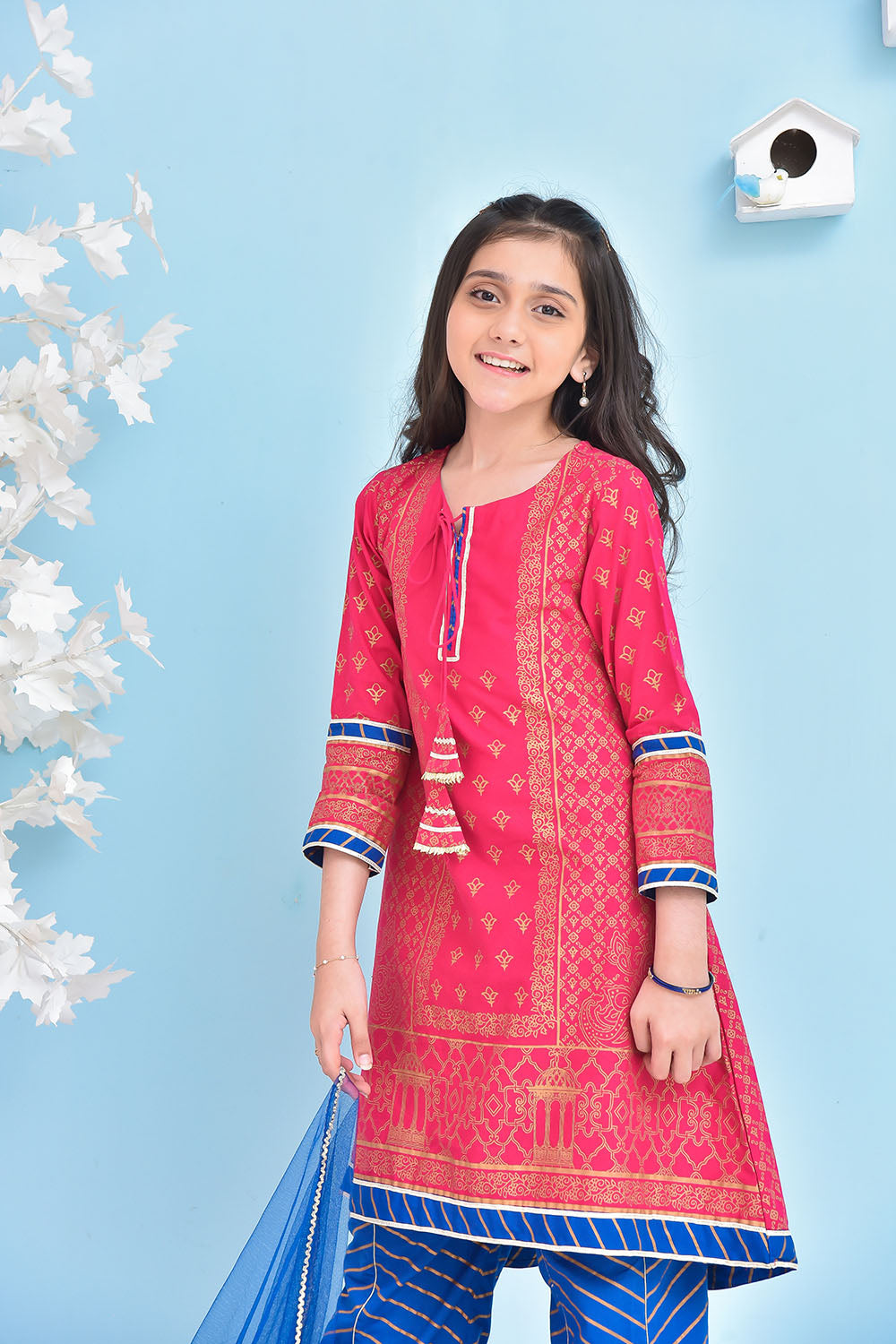 Cotton Printed 3 Pc Suit - Wear Ochre