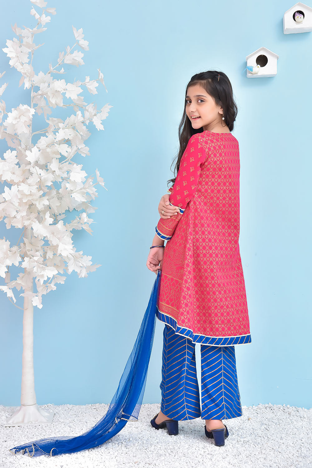 Cotton Printed 3 Pc Suit - Wear Ochre