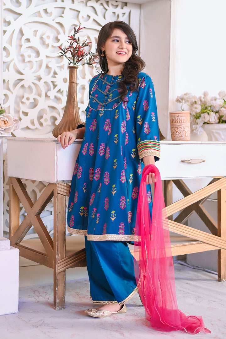 Cotton Printed 3 Pc Suit - Wear Ochre