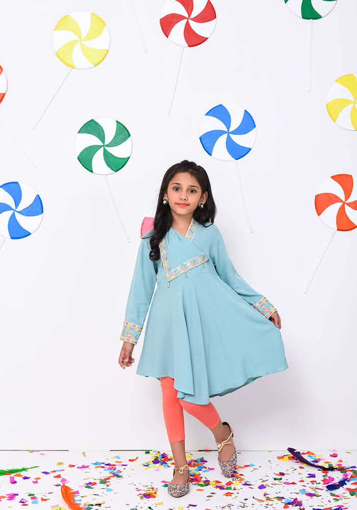 Crepe Embroidered Kurta - Wear Ochre
