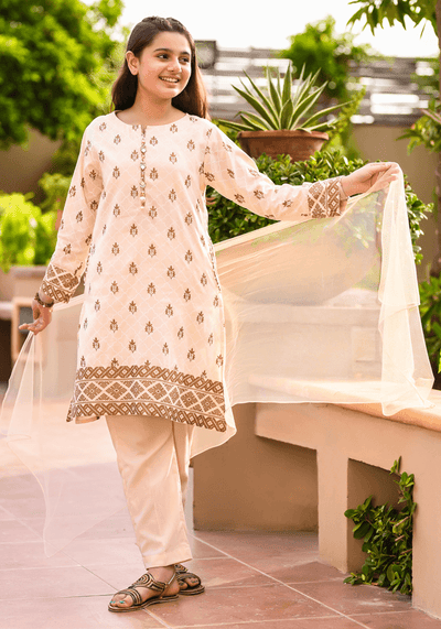 Cotton Printed 3 Pc Suit