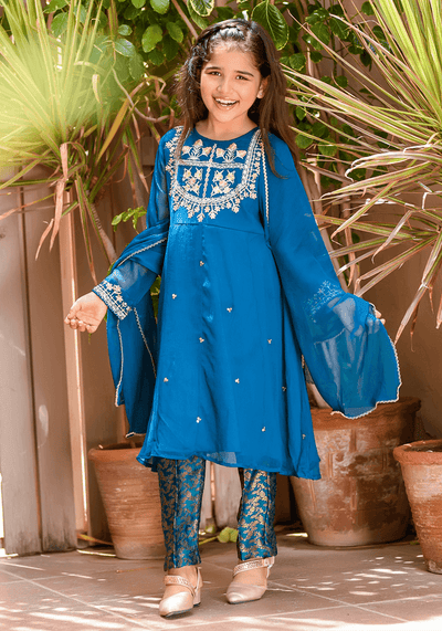 Chiffon Embroidered 3 Pc Suit