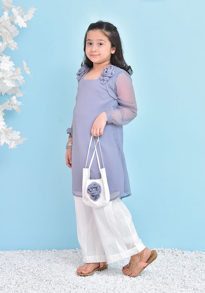 Chiffon 2 Pc Suit - Wear Ochre