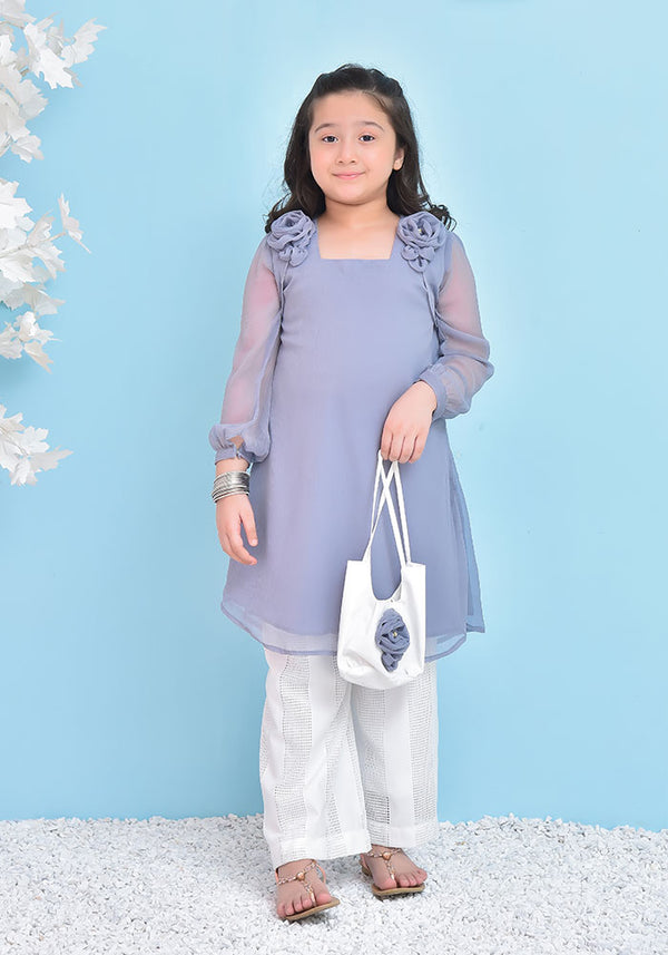 Chiffon 2 Pc Suit - Wear Ochre