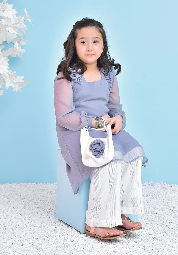 Chiffon 2 Pc Suit - Wear Ochre