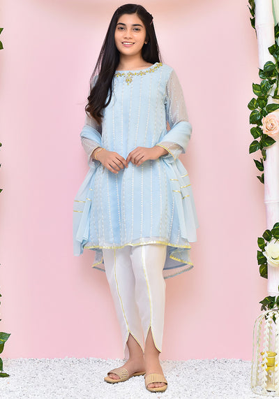 Chiffon Hand Work 3 Pc Suit