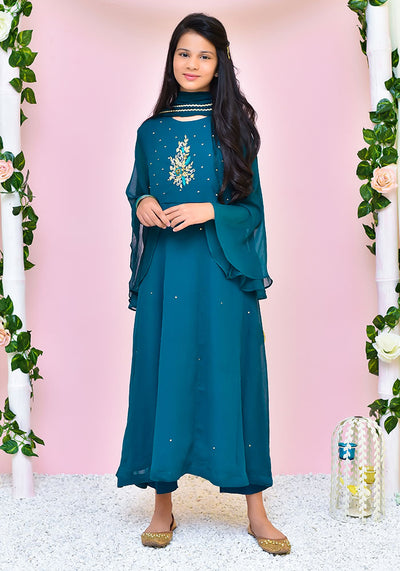 Chiffon Embroidered 3 Pc Suit