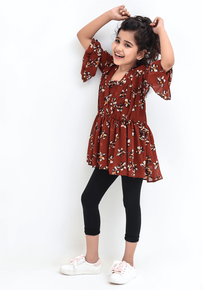 Chiffon Printed Top - Wear Ochre