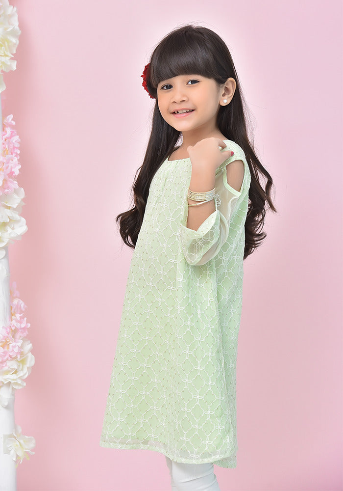 Chiffon Embroidered Top - Wear Ochre